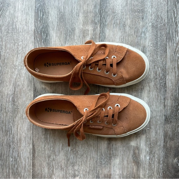 Superga Shoes - Superga Brown Canvas Sneakers
